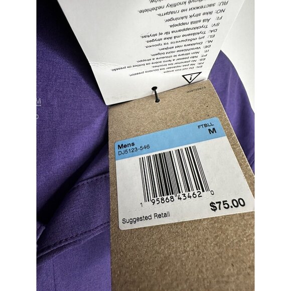 Men's Nike Dri Fit Football Polo Size Medium Purple LSU NEW $75 MSRP - Picture 2 of 3